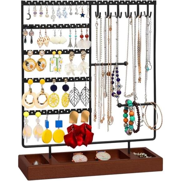 Jewelry - X-cosrack Jewelry Holder Organizer Stand, Jewelry Display with Earring Necklace